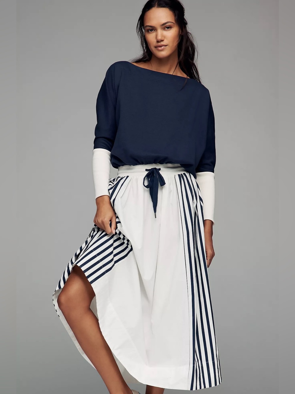 Anthropologie Daily Practice Twofer Long-Sleeve Maxi Dress - Picture 3 of 4